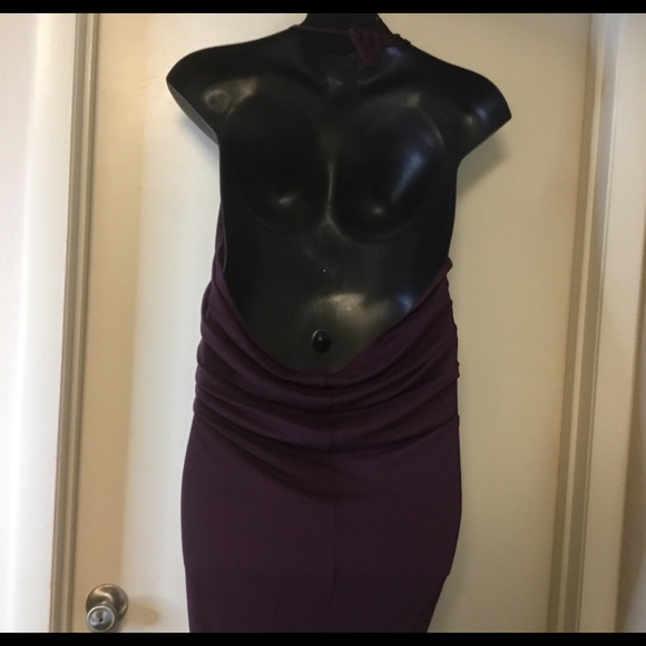 ASOS CURVE RUCHED MIDI DRESS WITH CUT OUT - Picture 8 of 8